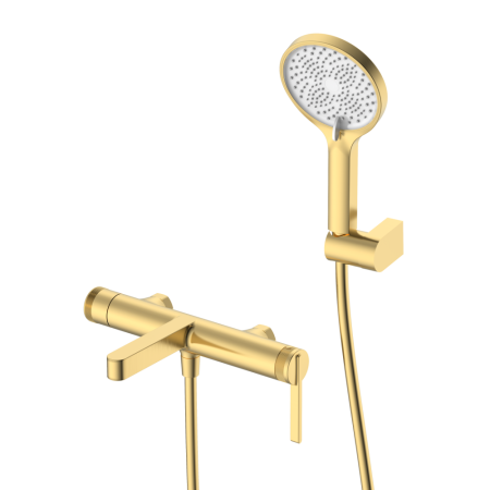 Смеситель для ванны с душем DQ Bonn короткий излив мат.золото (DA1703207), артикул DA1703207