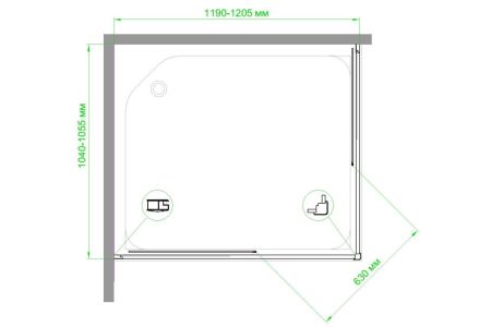 Душевой уголок Royal Bath RB HPD-C-ST 120х105х200 (матовое), артикул RB10512HPD-C-ST