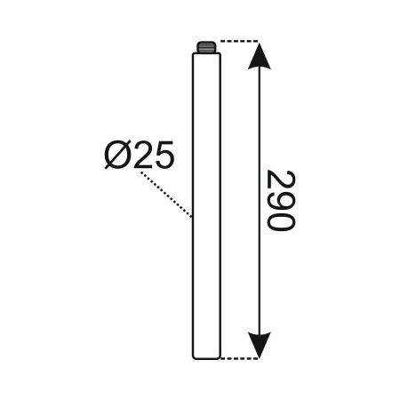 Удлинитель душевых систем Rose R30T, оружейная сталь