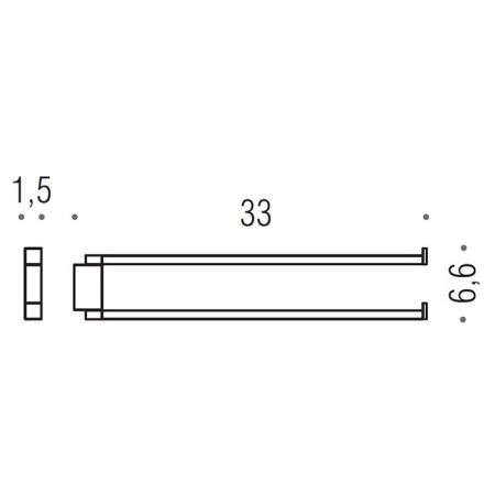 Colombo MiniQ Полотенцедержатель двойной 33 см, цвет: хром, артикул B5012.CR