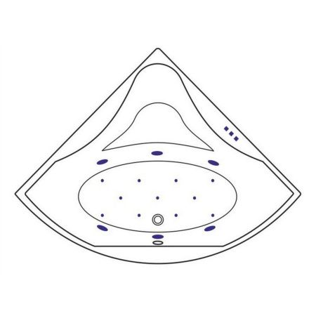 Ванна EXCELLENT Glamour 150x150 "RELAX" (золото)