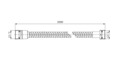 Шланг для душа 200см AQUATEK AQ2102CR, артикул AQ2102CR