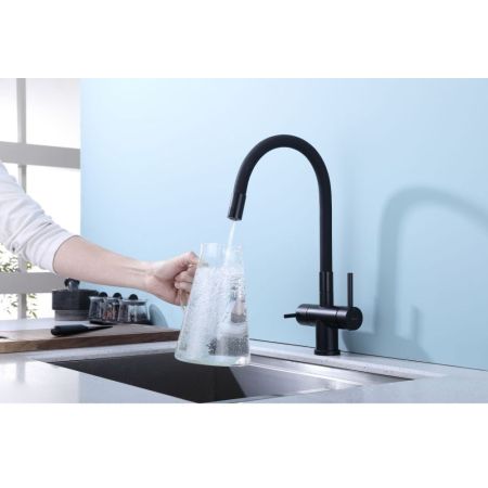 Смеситель для кухни с подключением фильтра Splenka S70.64.06, черный
