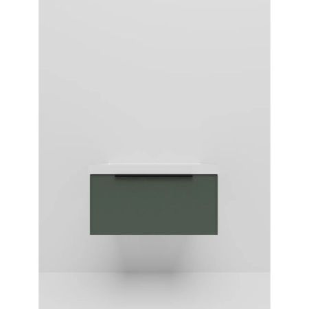 Тумба под раковину подвесная La Fenice SIMPLA FNC-01-SIM-G-80, серо-зелёная, артикул FNC-01-SIM-G-80