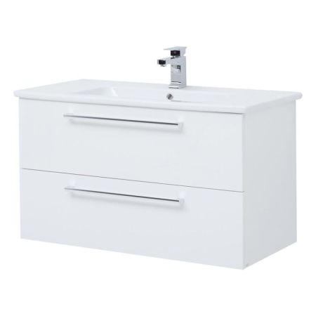 Тумба под раковину подвесная Dreja Gio 100 см, белый, артикул 77.0105W