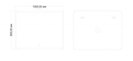 Зеркало с подсветкой ART&MAX VITA AM-Vit-1000-800-DS-F, артикул AM-Vit-1000-800-DS-F