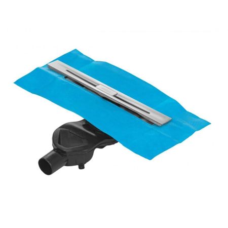 Желоб BERGES водосток SIMPEL 600, хром глянец, S-сифон D50 H60 боковой, артикул 091111