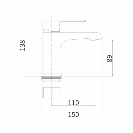 Смеситель для раковины FASHUN A1082-8, белый