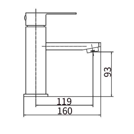 Смеситель для раковины FASHUN A51102-7, черный
