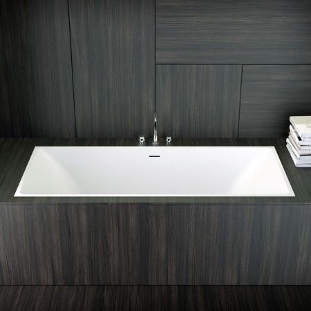 KNIEF Shape Ванна встраиваемая, 180x80xH60cм, с щелевым сливом-переливо click-clack, белая матов(с комплектом ножек) ЦЕНА на 2 ванны из прихода), артикул 0600-750-01