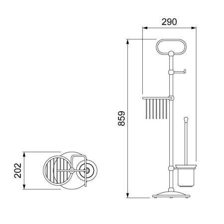 Напольная стойка Timo Nelson 150185/00 Хром, артикул 150185/00