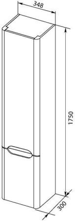 Пенал Aquanet София 35 L белый глянец, артикул 00207046