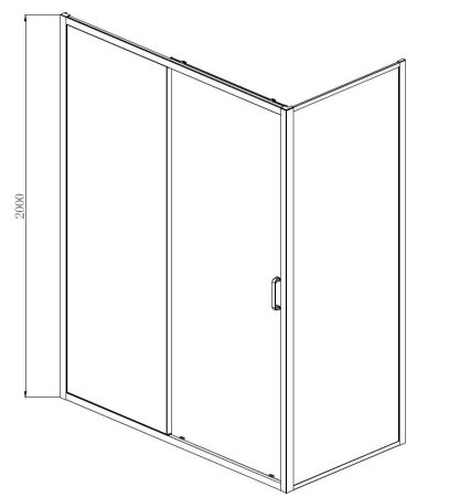 Душевой уголок Aquanet Alfa NAA1131 1600х900, прозрачное стекло, артикул NAA1131 1600900