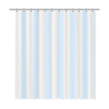 Штора для ванной комнаты FIXSEN VAFEL FX-5020C, белый/голубой