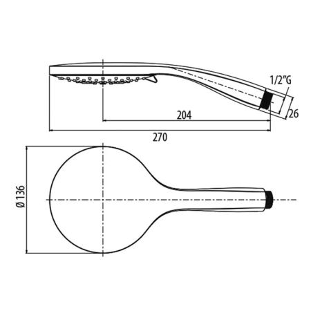 Gattoni Accessori Душевая лейка 5 режимов, цвет хром