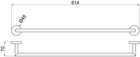Держатель для полотенец Allen Brau Priority 6.31011-00 хром, артикул 6.31011-00