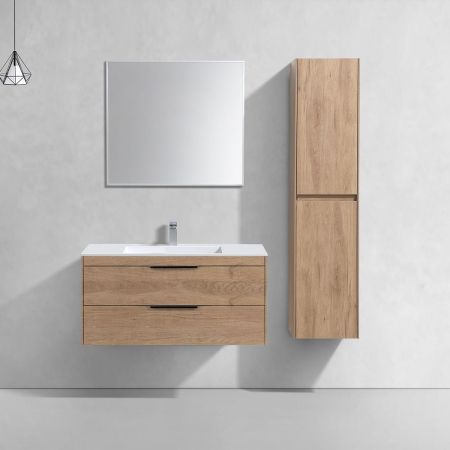 База под раковину Chiara 2D 1000 подвесная, 2 выкатных ящика soft-close, N.Oak, артикул VMC-2C2100NO