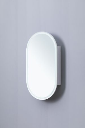 Зеркальный шкаф Aquanet Монте 50 белый, с LED подсветкой, артикул 00344787