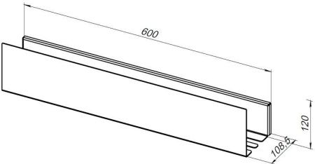 Полка Aquanet Магнум Н 60x12 черная матовая Полка Aquanet Магнум Н 60x12 черная матовая