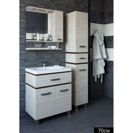 Шкаф пенал Sanflor Техас 32 L Н0000001052 Венге Северное дерево светлое, артикул Н0000001052