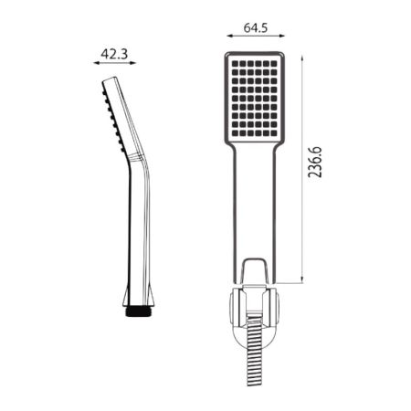 Лейка для душа D-Lin D61010-1, хром