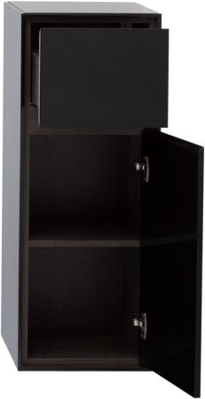 Пенал малый Aquanet Милан 35 черный глянец, артикул 00306376