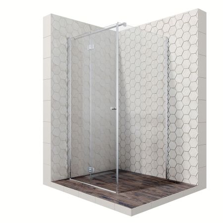 Душевой уголок Ambassador Diamond 12011105L-ST1, квадратный, линейный трап, 90х90