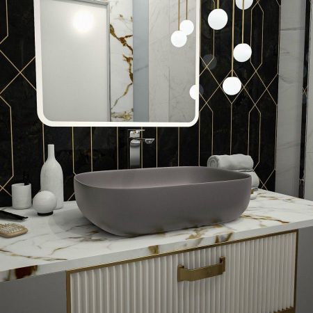 Раковина чаша Maretti FL13NS66-985, серая, артикул FL13NS66-985