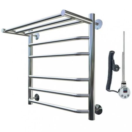 Электрический полотенцесушитель Тругор Браво 2 элТЭН 60x50 с полкой Хром, артикул Браво2/элТЭН6050П