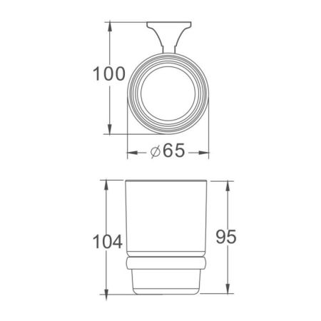 Стакан для ванной комнаты Haiba HB8506, хром