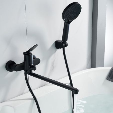 Смеситель для ванны Shevanik S6222H, черный, артикул S6222H