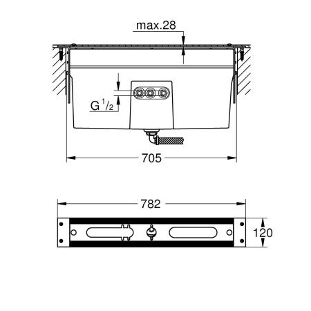 Комплект для ванны GROHE на 4/5 отверстий (29037002) Комплект для ванны GROHE на 4/5 отверстий (29037002)
