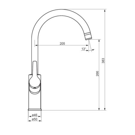 310721000 Eclipce смеситель для кухни, с фильтрацией C - излив, хром, артикул 310721000