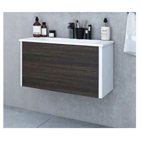 Тумба под раковину АКВАТОН БРУК 79,6 1A202001BCDF0 (подвесная, дуб тёмный шоколад), шт, артикул 1A202001BCDF0