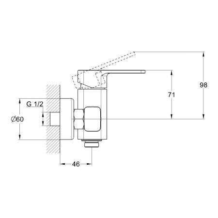 Смеситель для душа G.Lauf GOR5-A058, хром