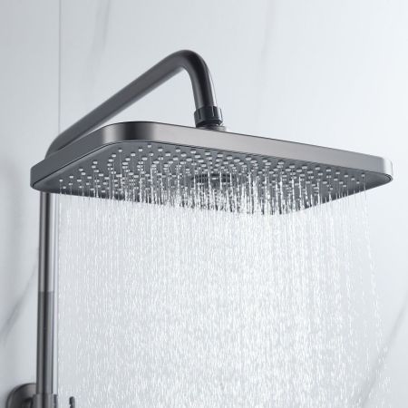 Душевая система Raffine F3696T, оружейная сталь