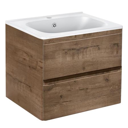 База под раковину Vico 600 подвесная, 2 выкатных ящика soft close, V.Oak, артикул VMC-2V600VO