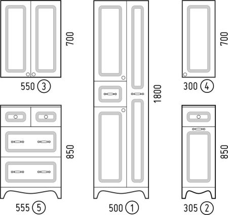Шкаф-пенал "Классика 50"