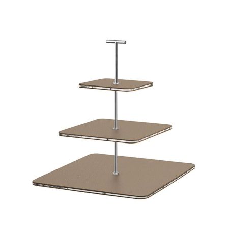 ADJ Сервировочная стойка, 30x30xH35 см.,ручка "Т", цвет: капучино, фурнитура хром, артикул 0092T.04.CR