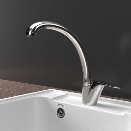 Смеситель для кухни GranFest Z-3323, нержавейка