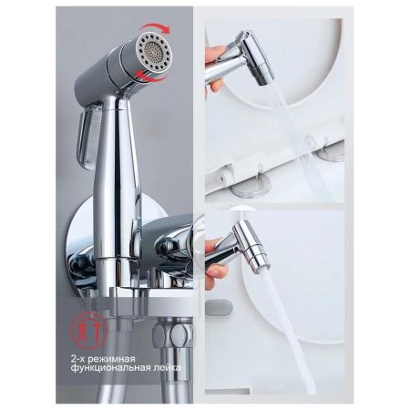 Гигиенический душ со смесителем встраиваемый Raglo R20.54, хром