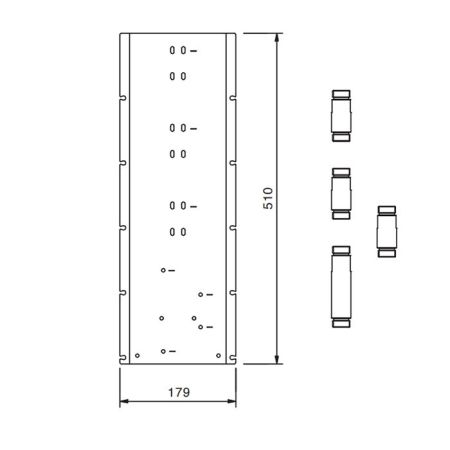 FANTINI Планка и соединения для простой установки термостатических смесителей, артикул 91 00 W043