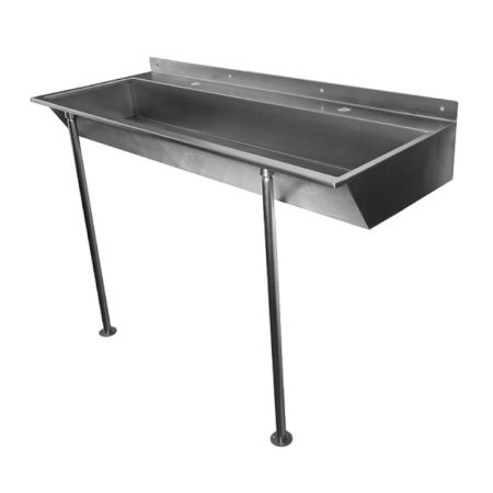 Опора L - 800 для раковины коллективной Тругор (AISI 304 d 25), сатин, артикул Опора L - 800 AISI304d25