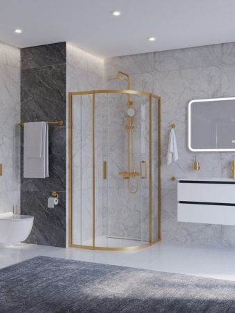 PLANE-R-2-90-C-GM Душевой уголок, отделка Оружейная сталь, артикул PLANE-R-2-90-C-GM