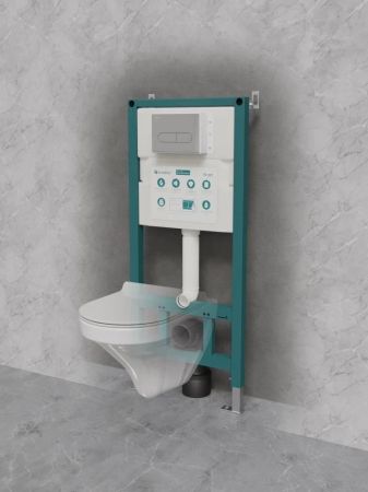 Инсталляция для подвесного унитаза Knotlor ISWC501FG, бирюзовый, артикул ISWC501FG