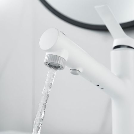 Смеситель для раковины многофункциональный Raffine F281C, белый