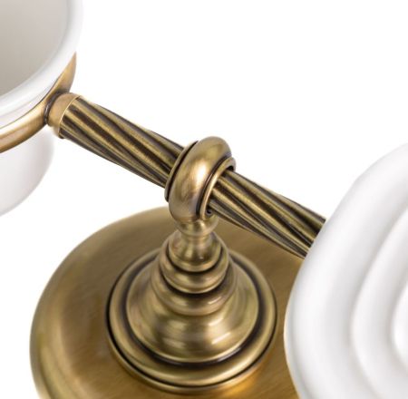 Stil Haus Giunone, настольные керамические мыльница + стакан, цвет бронза, артикул G15М(25)