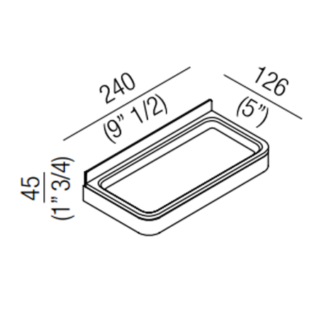 Agape Memory Полочка, 24см, цвет: полированый/белый Cristalplant, артикул AMEM852AZ
