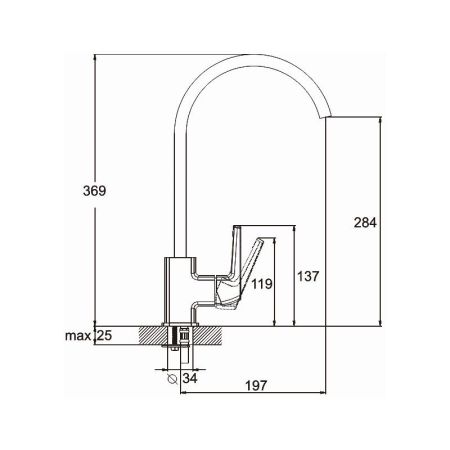 Смеситель для кухни G.Lauf LOF4-A033, хром