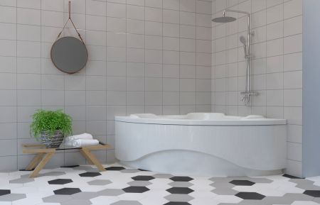 Акриловая ванна Lavinia Boho Elegant 37050150, усиленный армированный корпус ванны, 150x150 см, артикул 37050150